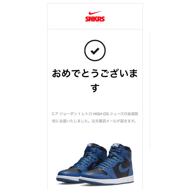 NIKE(ナイキ)のAIR JORDAN 1 Dark Marina Blue 27cm メンズの靴/シューズ(スニーカー)の商品写真