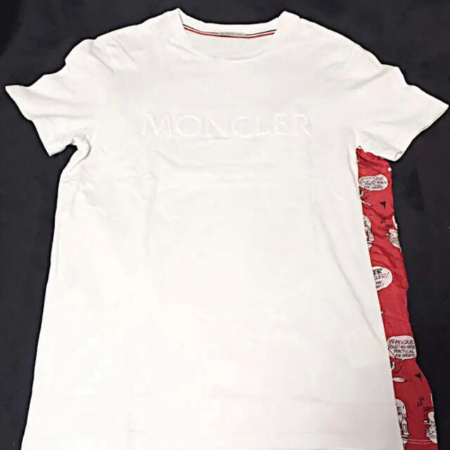 カラー★希少★ MONCLER ロゴTシャツ XL モンクレール ホワイト 上級品