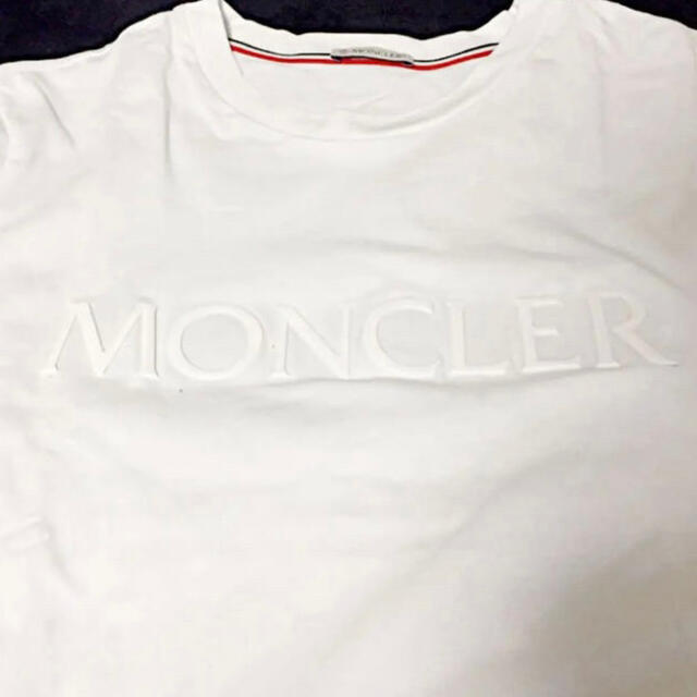 MONCLER(モンクレール)の★希少★ MONCLER ロゴTシャツ XL モンクレール ホワイト 上級品 メンズのトップス(Tシャツ/カットソー(半袖/袖なし))の商品写真