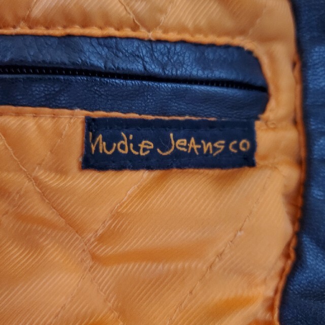 Nudie Jeans(ヌーディジーンズ)のNudie Jeans ラムレザージャケット 革ジャン 山羊革 メンズS メンズのジャケット/アウター(レザージャケット)の商品写真