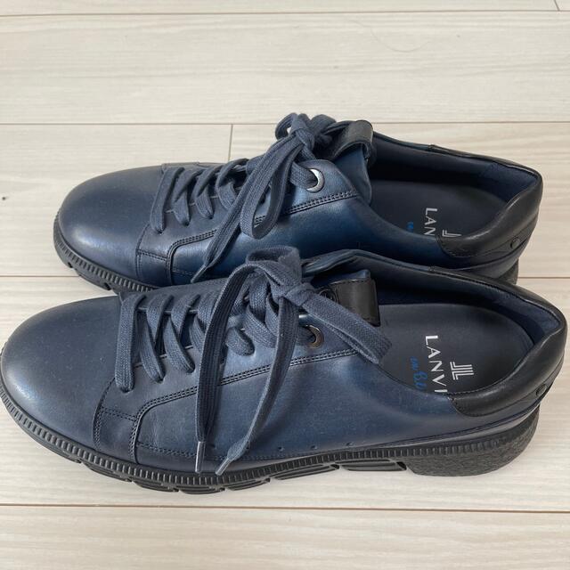 LANVIN en Bleu(ランバンオンブルー)の【専用】【新品】LANVIN en Blue 革スニーカー 25㎝ メンズの靴/シューズ(ドレス/ビジネス)の商品写真