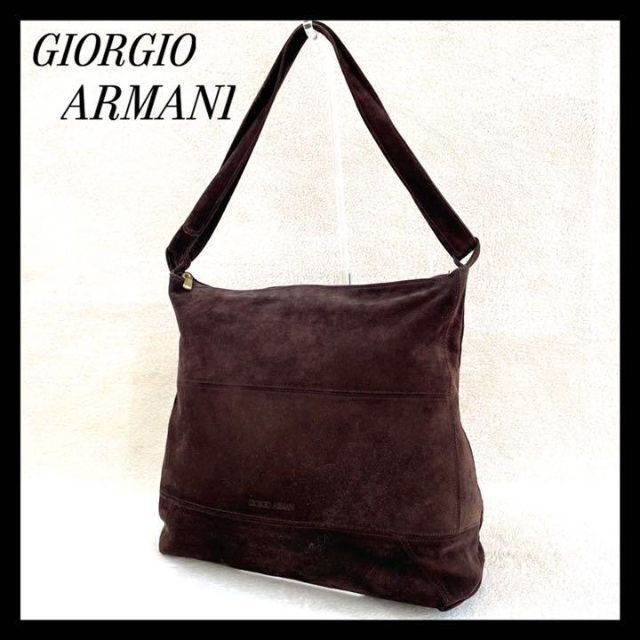 新品?正規品  Giorgio Armani - ✨【giorgio armani】ジョルジオマーニ　ショルダーバッグ　スエード ショルダーバッグ