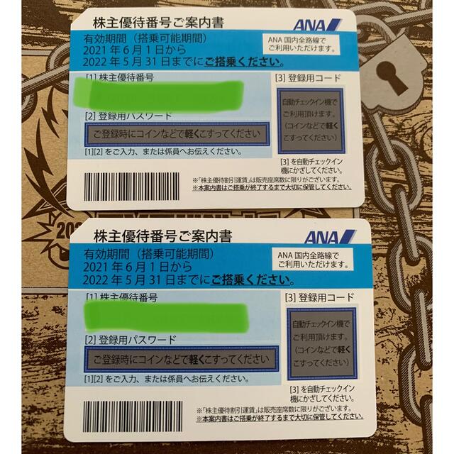 ANA(全日本空輸)(エーエヌエー(ゼンニッポンクウユ))のANA 株主優待券 2枚 チケットの優待券/割引券(その他)の商品写真