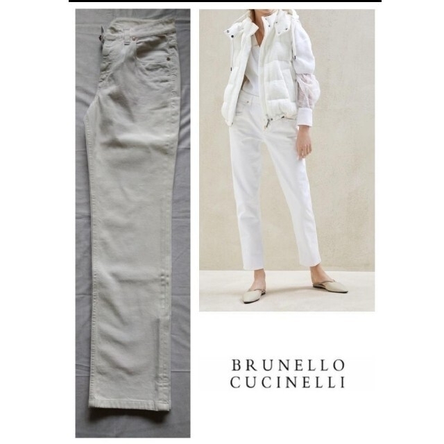 Brunero Cucinelli ニモーレデニム　M　ホワイト