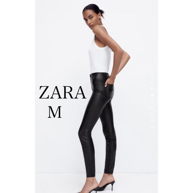 ZARA(ザラ)のZARA レザー生地テイストレギンス レディースのレッグウェア(レギンス/スパッツ)の商品写真