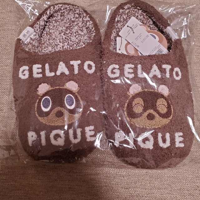 gelato pique(ジェラートピケ)のあつまれどうぶつの森 つぶまめメンズルームシューズ ジェラートピケ インテリア/住まい/日用品のインテリア小物(スリッパ/ルームシューズ)の商品写真