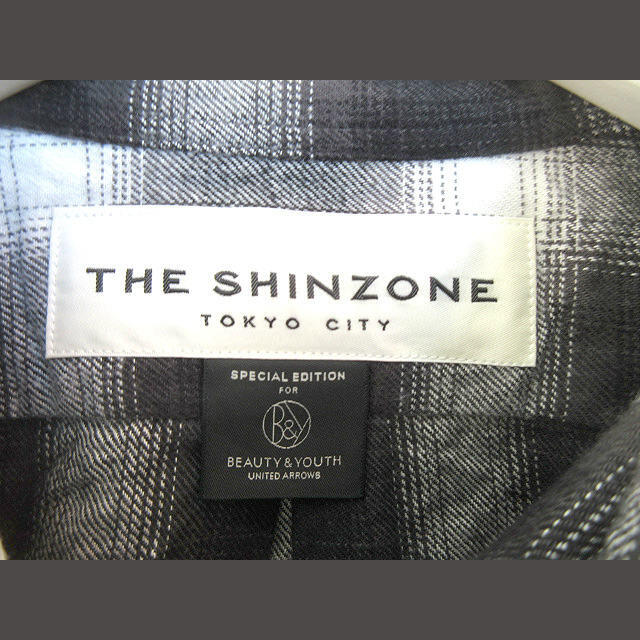 Shinzone(シンゾーン)のシンゾーン Shinzone B&Y別注 ネルチェック オーバー シャツ M 黒 レディースのトップス(シャツ/ブラウス(長袖/七分))の商品写真