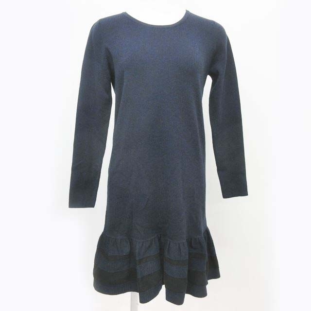 PAULE KA ワンピース ポールカ 美品 ニット ひざ丈ワンピース ワンピース 膝丈 紺 長袖 S PAULE KA ワンピース ポールカ 美品 ニット ひざ丈ワンピース ワンピース 膝丈 紺 長袖 S