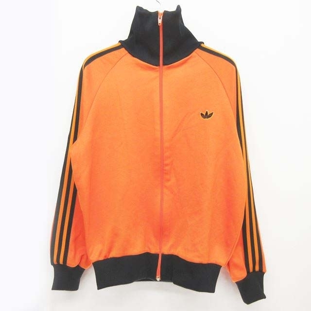 アディダス adidas ヴィンテージ トラックジャケット オレンジ 黒 2号