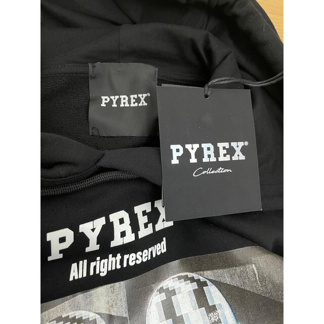 Pyrex(パイレックス)の新品　PYREX パイレックス　プリント　パーカー　ブラック　L メンズのトップス(パーカー)の商品写真