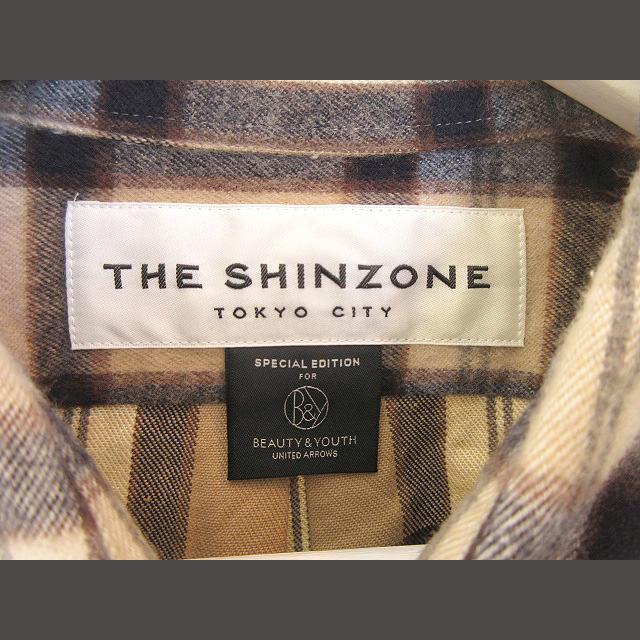 Shinzone(シンゾーン)のシンゾーン Shinzone B&Y別注 オーバーサイズ シャツ M ベージュ レディースのトップス(シャツ/ブラウス(長袖/七分))の商品写真