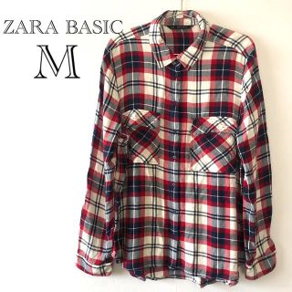 ザラ(ZARA)のZARA BASIC チェックシャツ　Mサイズ(シャツ/ブラウス(長袖/七分))