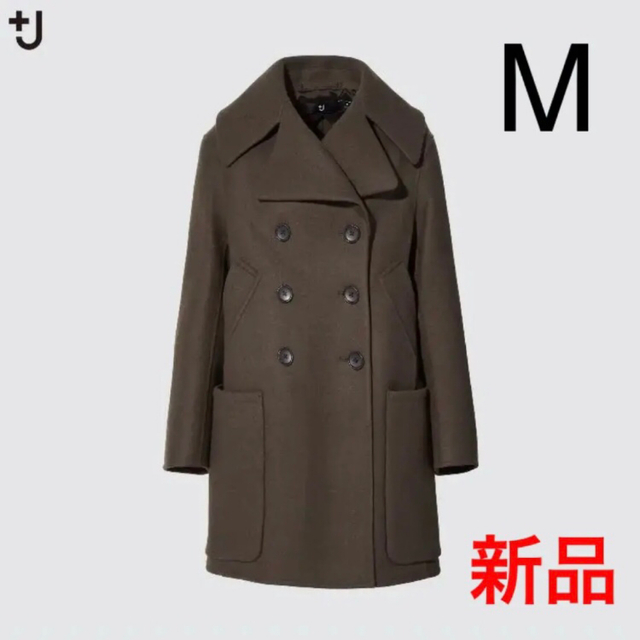 UNIQLO(ユニクロ)の新品❣️ユニクロ　UNIQLO　+J　ジルサンダー　ダブルフェイスピーコート　M レディースのジャケット/アウター(ピーコート)の商品写真