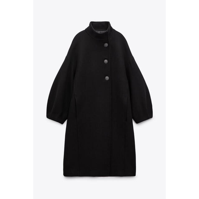 ZARA(ザラ)のZARA ウールブレンド ハイネックコート レディースのジャケット/アウター(ロングコート)の商品写真