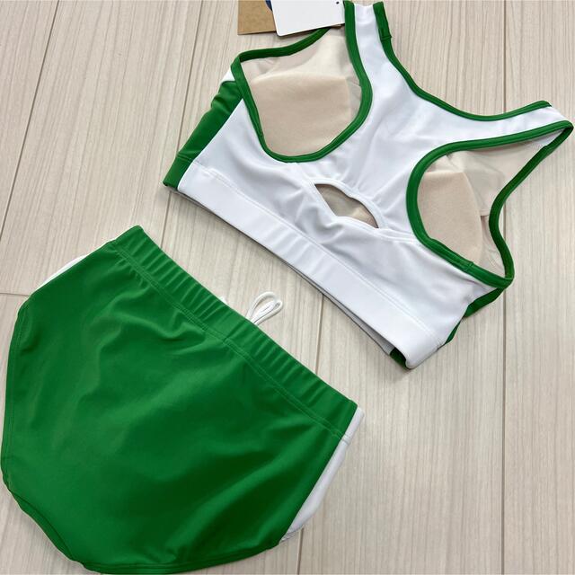 アシックス 女子陸上ユニフォーム上下セット Mサイズ ホワイト×アマゾングリーン