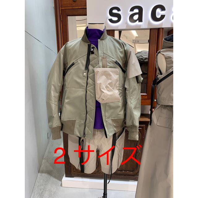 ファッションデザイナー sacai 新品sacai サイズ2 MA-1 JACKET BOMBER ACRONYM® ブルゾン 