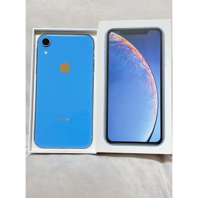 Apple週末限定値下げ????美品????iPhone XR 64GB ブルー????SIMロック解除済????