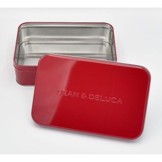 ディーンアンドデルーカ(DEAN & DELUCA)の空き缶　DEAN & DELUCA 　レッド　ホワイト　2個セット(容器)