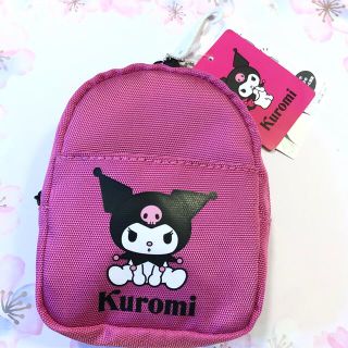 サンリオ(サンリオ)の新品 Kuromi リュックポーチ クロミ 濃桃(その他)