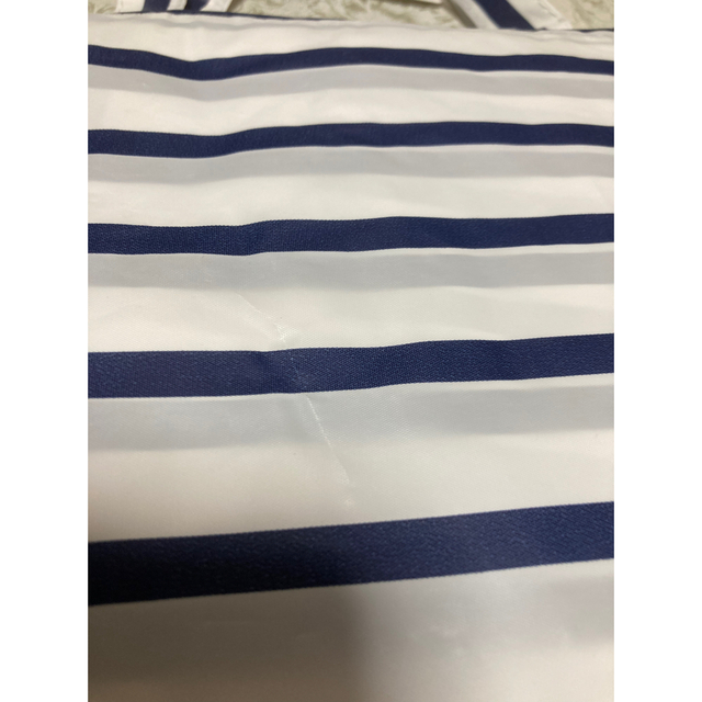 3COINS(スリーコインズ)のきゅうママ様専用　レインコート　ボーダー柄　M-L レディースのファッション小物(レインコート)の商品写真