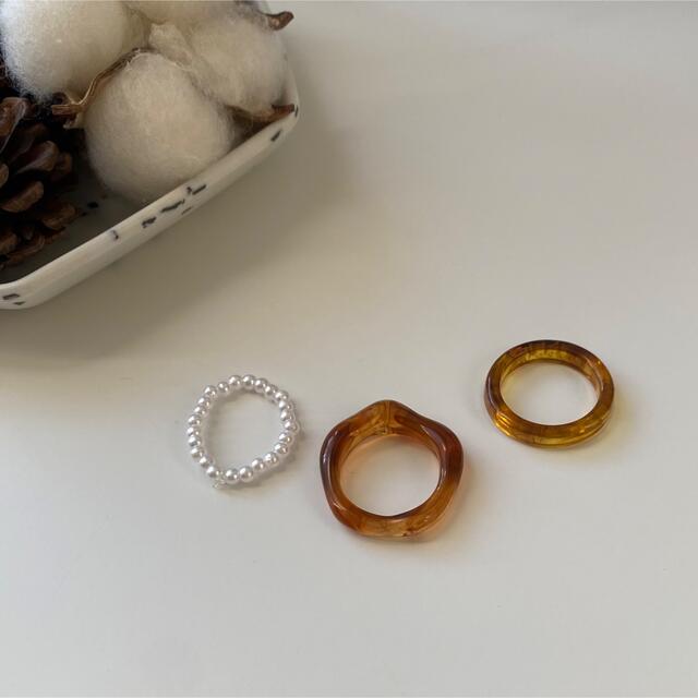 【ring set】-Tortoiseshell -  レディースのアクセサリー(リング(指輪))の商品写真