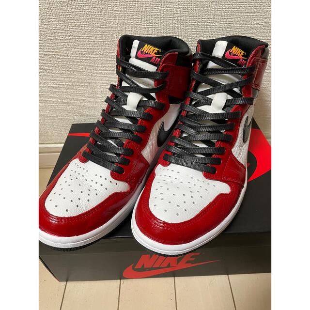 エア ジョーダン 1 HIGH OG BRED TOE カスタマイズ 27cm