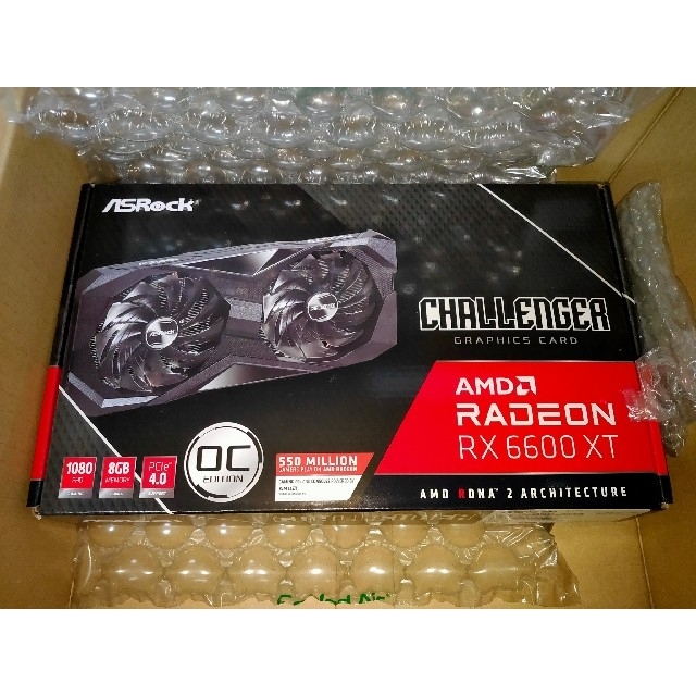 新品未開封 ASRock Radeon 6600XTChallengerのサムネイル
