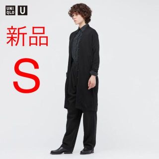 ユニクロ(UNIQLO)の新品　ユニクロ　ユー　メリノブレンドロングカーディガン（長袖） S　ブラック(カーディガン)