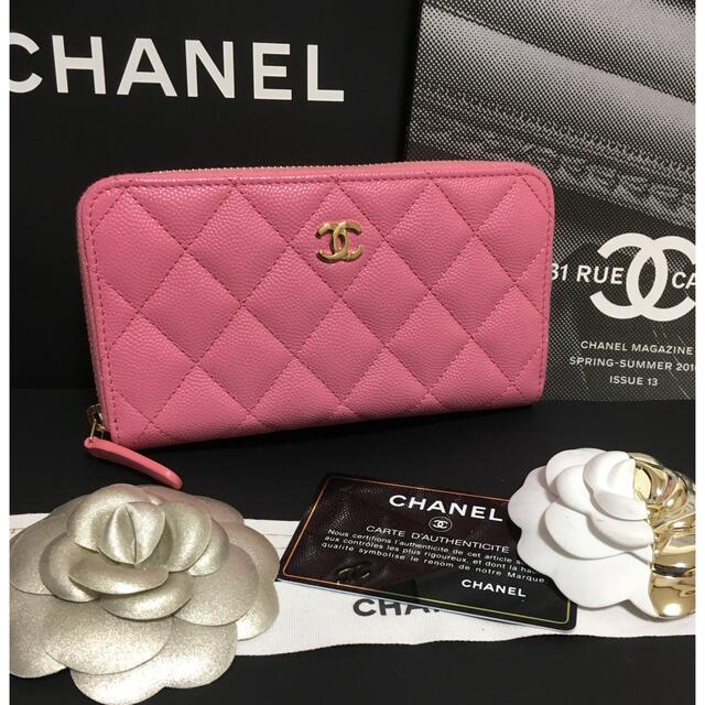 正規品CHANELマトラッセ三つ折りミニウォレットピンクゴールド　31番台カラーピンクゴールド