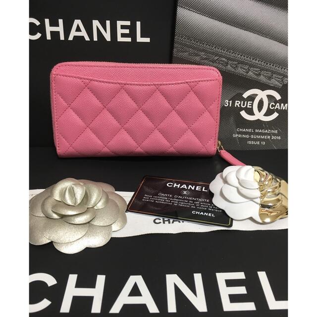 CHANEL(シャネル)のゆい様専用♡超美品♡シャネル 31番台キャビアスキン ミディアム財布 正規品 レディースのファッション小物(財布)の商品写真