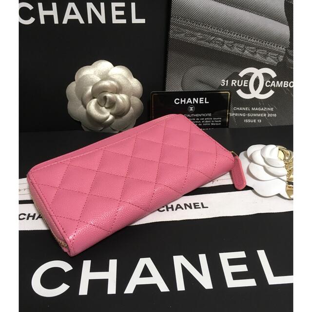 CHANEL(シャネル)のゆい様専用♡超美品♡シャネル 31番台キャビアスキン ミディアム財布 正規品 レディースのファッション小物(財布)の商品写真