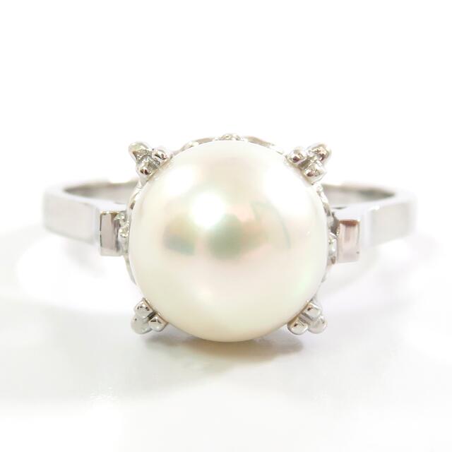 TASAKI♪Pt900/プラチナ 本真珠 デザインパールリング 指輪 15号