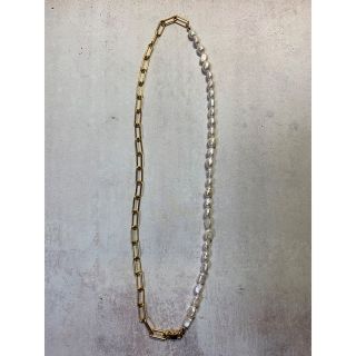 淡水パール+ pearl chain necklace 2way(ネックレス)