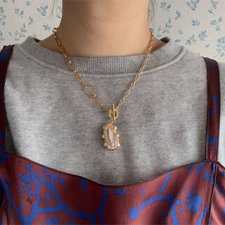 トゥデイフル(TODAYFUL)のpearl chain necklace 淡水パール ゴールド チェーン(ネックレス)