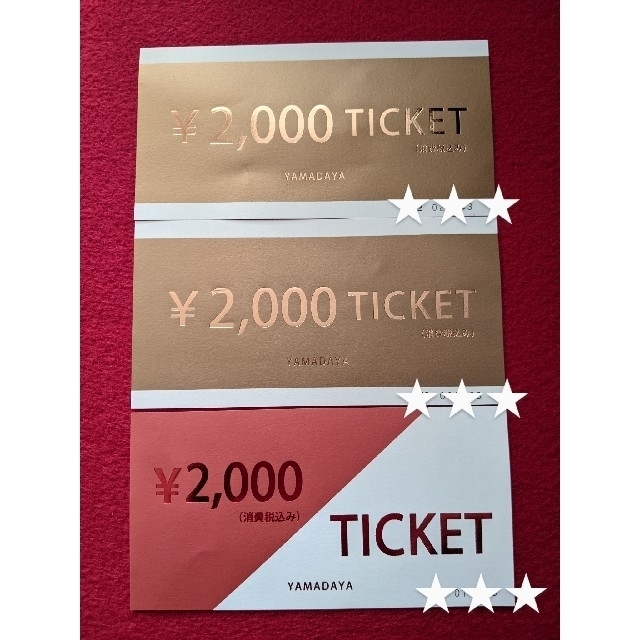 ヤマダヤ　チケット　6000円分