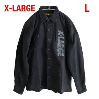 エクストララージ(XLARGE)のX-LARGEエクストララージ　コットンシャツ　ブラック　L　XLARGE(シャツ)