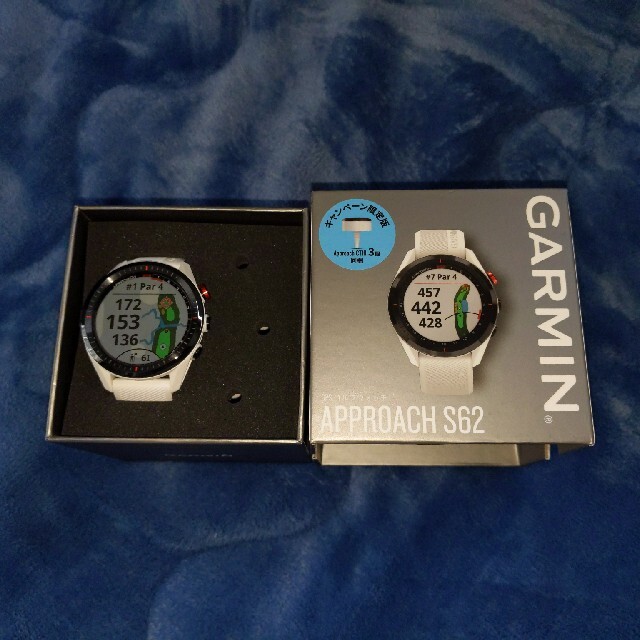 GARMIN(ガーミン)の新品　GARMIN ガーミン Approach S62 ホワイト メンズの時計(腕時計(デジタル))の商品写真