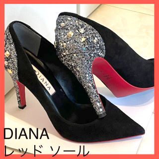 ダイアナ(DIANA)のDIANA  レッドソール ×  グリッター パンプス  23cm(ハイヒール/パンプス)