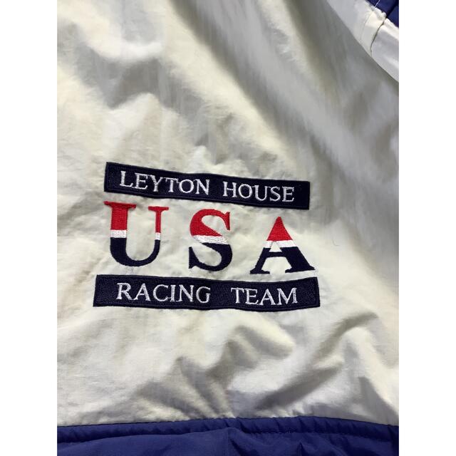 90s 古着　ナイロンジャケット　LEYTON HOUSE  USA 刺繍 メンズのジャケット/アウター(ナイロンジャケット)の商品写真