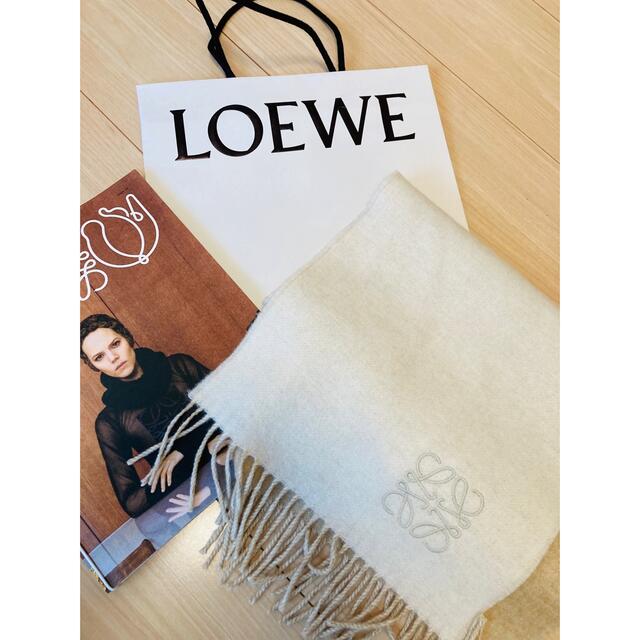 ロエベ　LOEWE バイカラーマフラー　バイカラースカーフ（ウール＆カシミヤ）