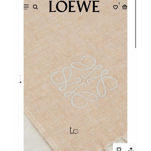 ロエベ　LOEWE バイカラーマフラー　バイカラースカーフ（ウール＆カシミヤ） 2