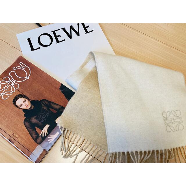 ロエベ LOEWE バイカラーマフラー バイカラースカーフ（ウール