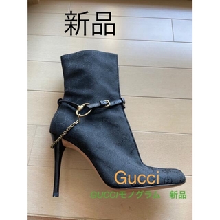 グッチ(Gucci)の【新品】GUCCI ブーツ　黒　36.5/23.5cm(ブーツ)