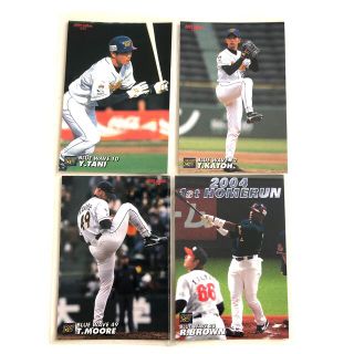 オリックスバファローズ(オリックス・バファローズ)の2004オリックス【 カルビープロ野球チップス谷佳知◎歌藤達夫◎ムーア◎ブラウン(スポーツ選手)