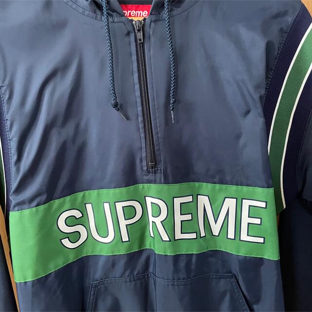 supremeナイロンジャケット　ハーフジップ　プルオーバー