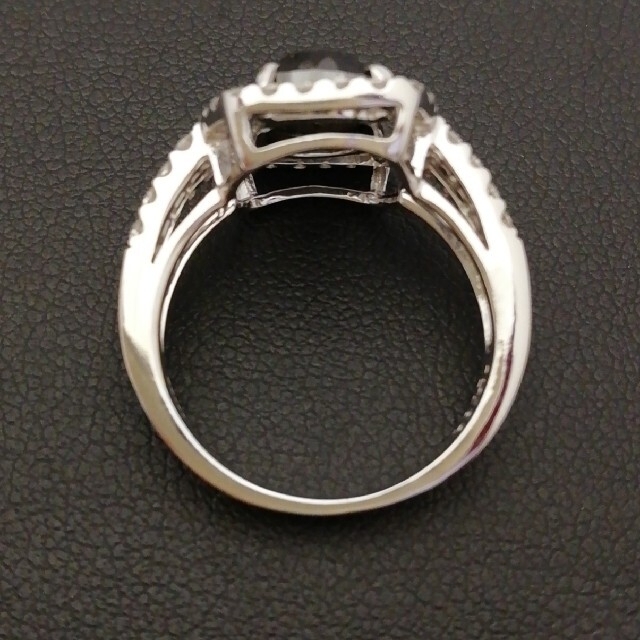 Pt900✨天然ブラックダイヤ2.345ct✨天然ダイヤ0.45ct✨宝石指輪✨ レディースのアクセサリー(リング(指輪))の商品写真