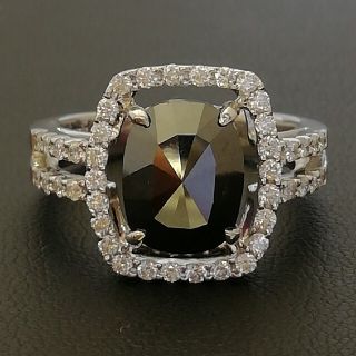 Pt900✨天然ブラックダイヤ2.345ct✨天然ダイヤ0.45ct✨宝石指輪✨(リング(指輪))