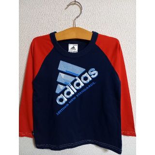 アディダス(adidas)のアディダス adidas 長袖 Tシャツ ロンT ネイビー レッド 赤(Tシャツ/カットソー)