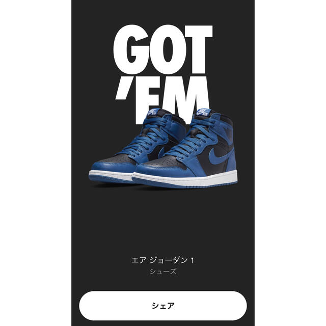 NIKE(ナイキ)のNike Air Jordan1 Dark Marina Blue メンズの靴/シューズ(スニーカー)の商品写真