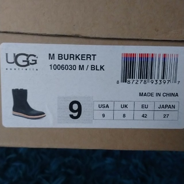 UGG(アグ)のugg m burkert ブラック us9 27cm メンズの靴/シューズ(ブーツ)の商品写真